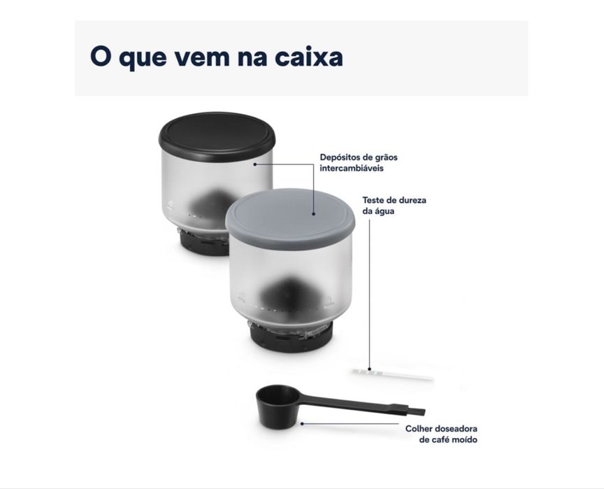 Máquina de café com moedor automático selada e com fatura