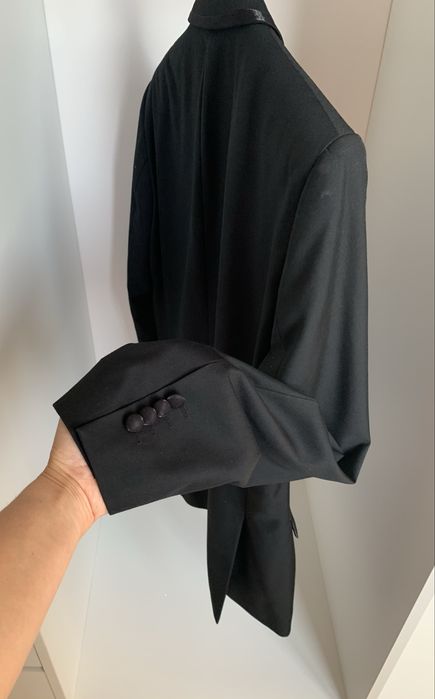 Elegancki Czarny Garnitur Ślubny Recman Platinium