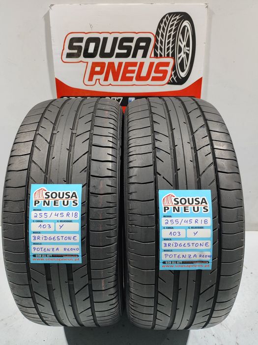 2 pneus semi novos 255-45R18 Bridgestone - Oferta dos Portes