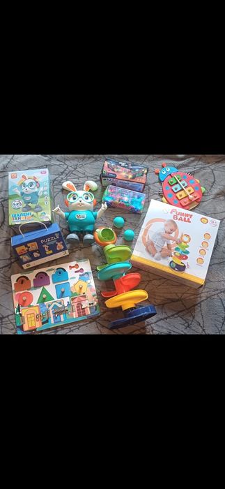 Лот розвиваючих іграшок нічник  limo toy книжка шуршалка lindo winfun