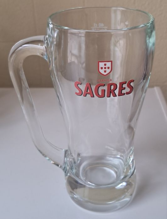 Canecas Sagres 40 cl, novas