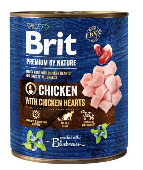 Упаковка вологого корму для собак Brit Premium by Nature курка 6*800 г