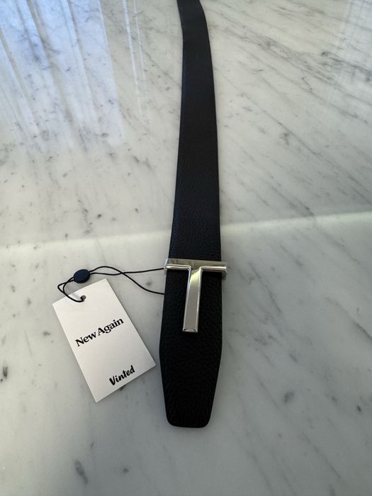 Pasek Tom Ford Czarny i Bronzowy