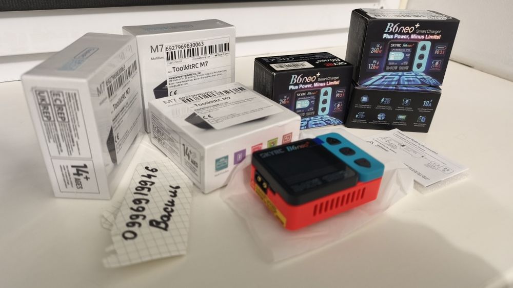 240w SKYRC b6 neo + зарядка для дронів, Акамуляторів, Реверс для зарядки гаджитів через Туре-С, ToolkitRC M7 200w