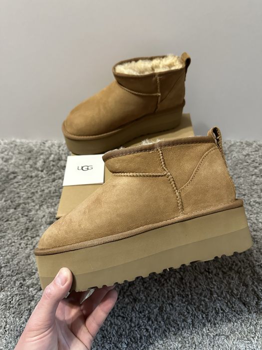 Уггі угги уги UGG Classic Ultra Mini Platform Chestnut.