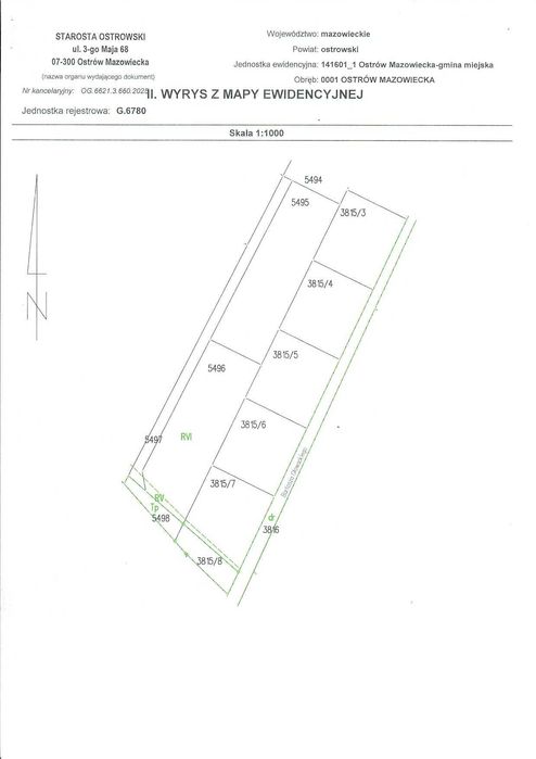 Sprzedam działkę w pobliżu ulicy Małkińskiej