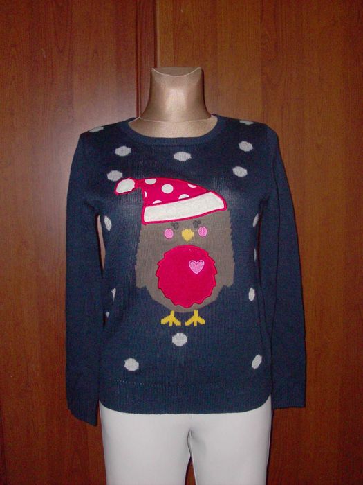 Sweter świąteczny R.S 36,38 granatowy