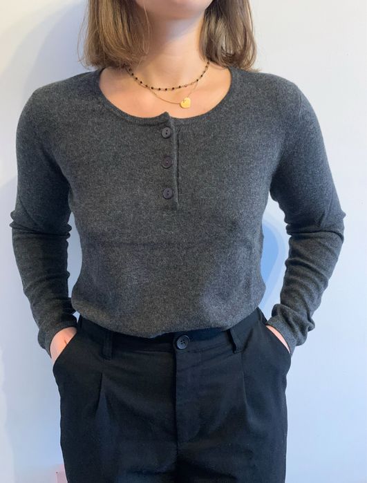 Sweter kaszmirowy szary, nowy