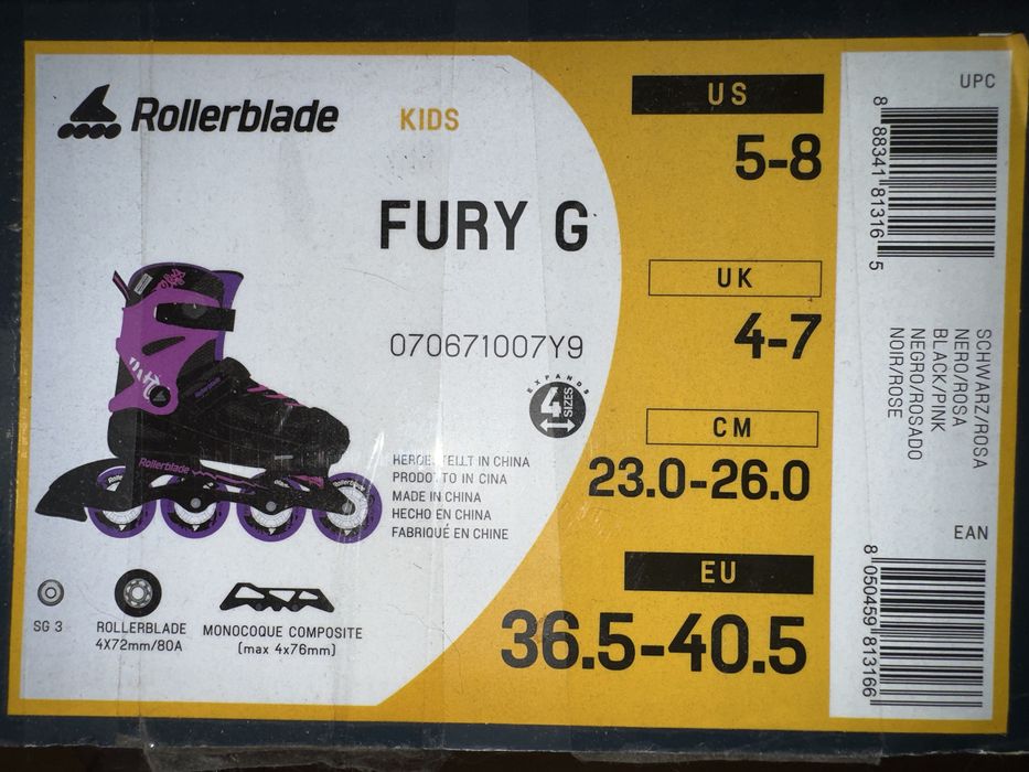 Ролики  Rollerblade,  розмір  36,5 - 40,5