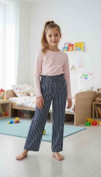 Must-have сезона! Стильные брюки в полоску на девочку 8-10 лет
