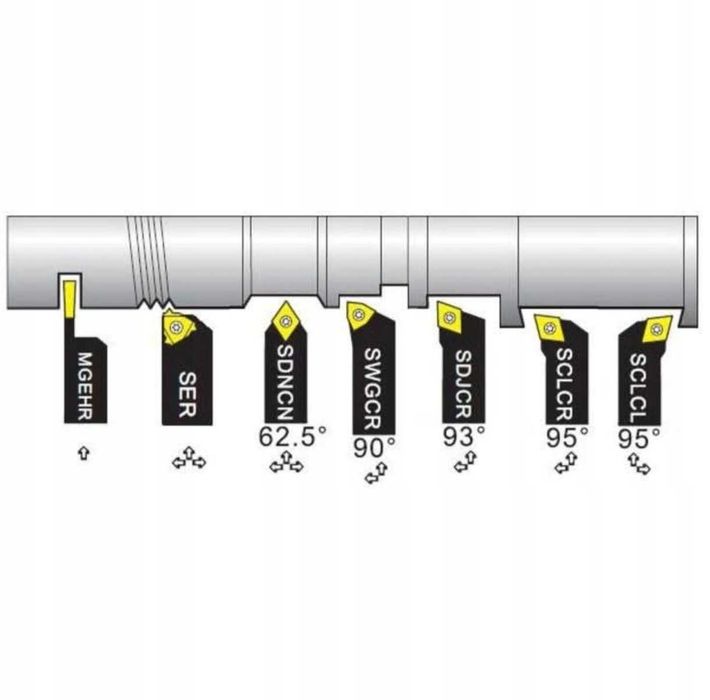 4 Noży Tokarski Składane 12x12 18 Elementów Nóż Tokarski CNC Komplet