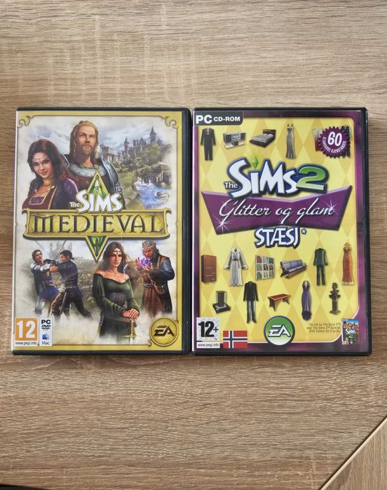 2 Gry - The Sims Medival and The Sims 2 Glitter Og Glam Stæsj na PC