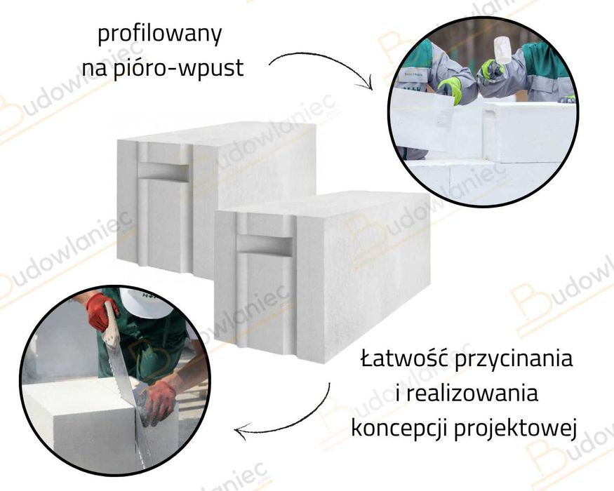 Suporex Pustak H+H Gazobeton Beton Komórkowy 24x24x59 +trans. Warszawa