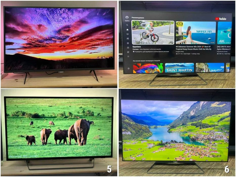 Телевізор PHILIPS Smart TV Wi-Fi 58" дюймів MVA UHD 4K 3D Бу ГАРАНТІЯ