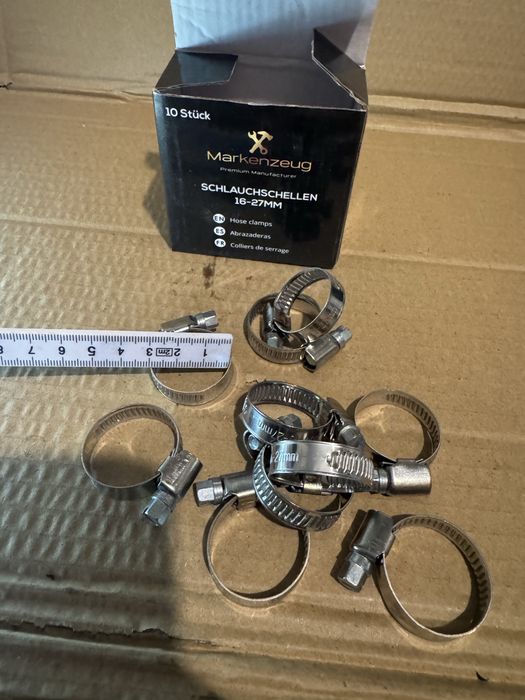 zestaw metalowych obejm ślimakowych marki Markenzeug
