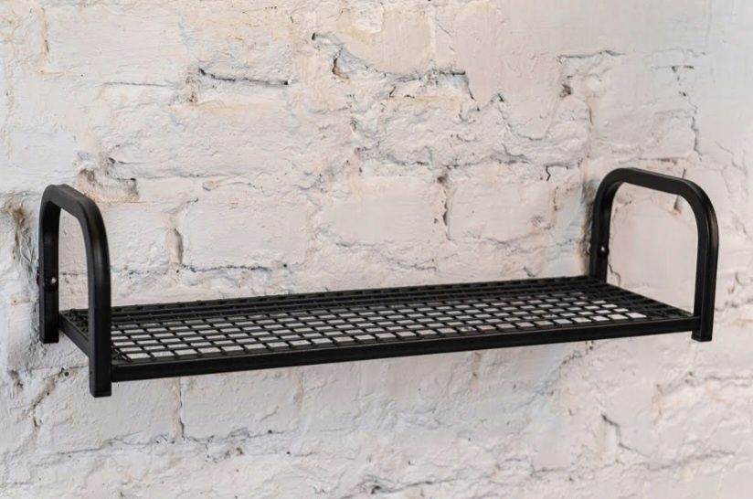 Półka loft 180 cm czarna metalowa