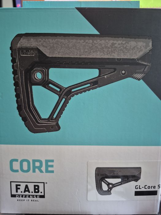 Kolba FAB Defense GL-CORE CP do karabinków AR15/M4 - Black z nakładką