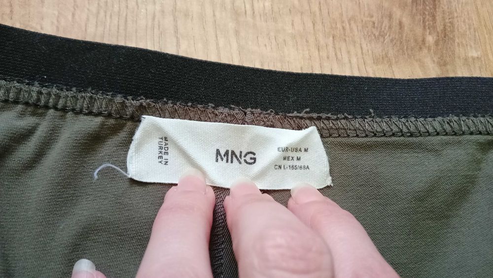 Spodnie MANGO, oliwkowe, rozm. M – nowe bez metki