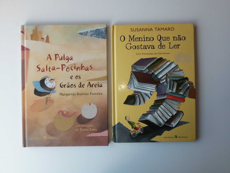 Livros "A Pulga Salta-Pocinhas e..." e "O Menino que n Gostava de Ler"