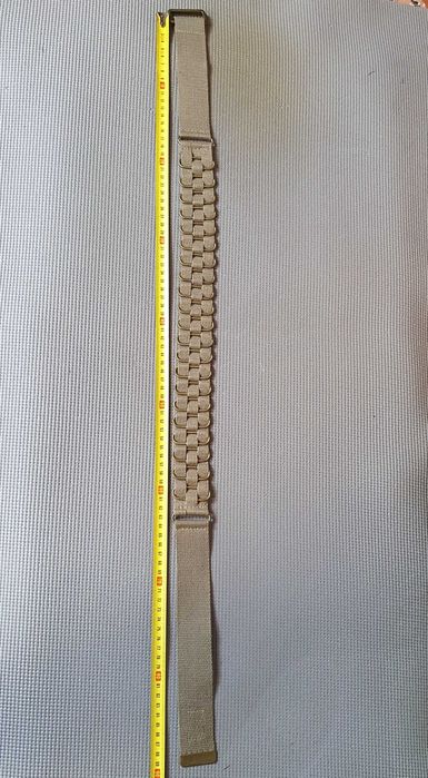 Ozdobny pasek parciany khaki