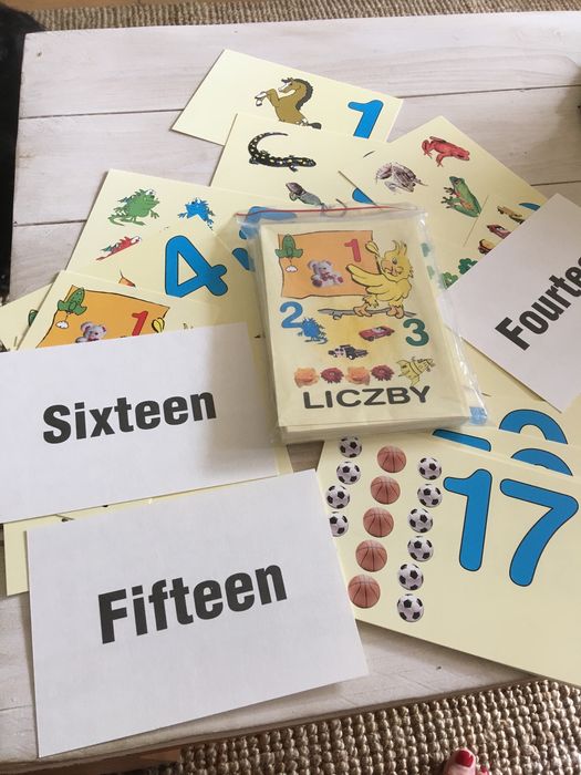 Flashcards numbers 1-100 po angielsku.