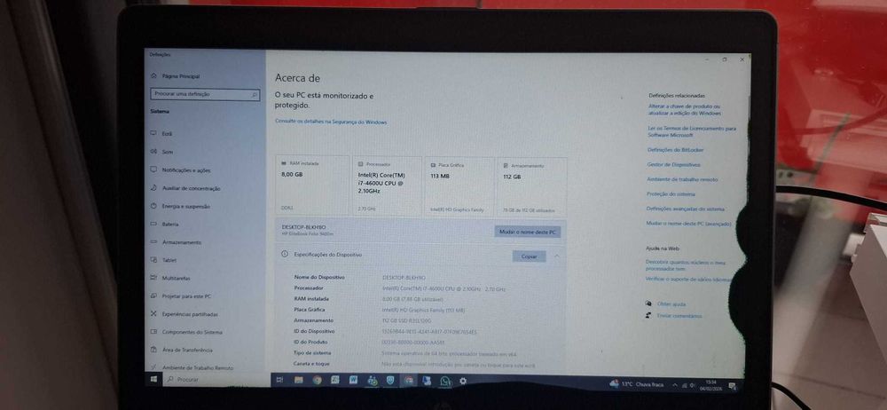 portátil hp Elite Folio 9480m