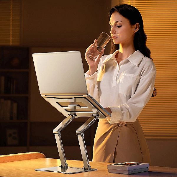 Podstawka pod laptopa Wozinsky WRS-CPY75DSS aluminiowa - srebrna