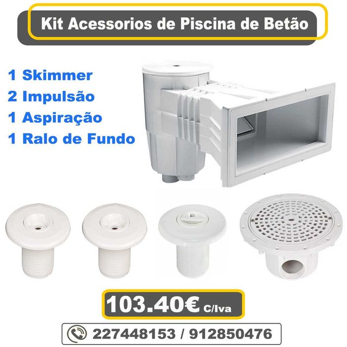 Kit de Acessorios de Piscina de Betão até 50.000Litros