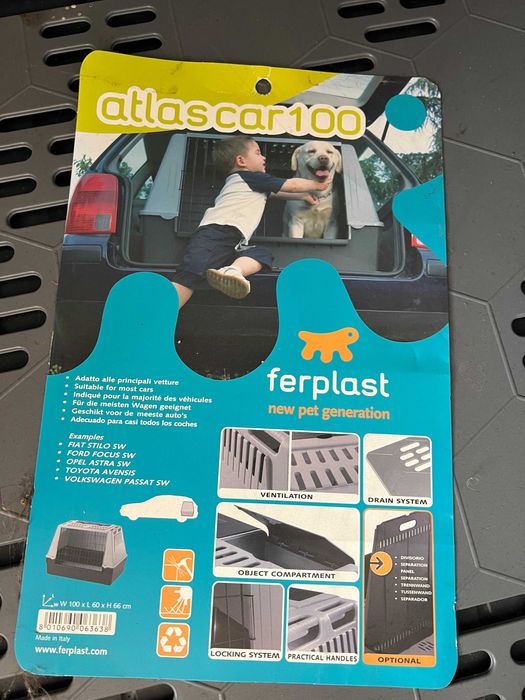 Caixa de transporte Atlas Car 100 Ferplast - 100x60x66cm