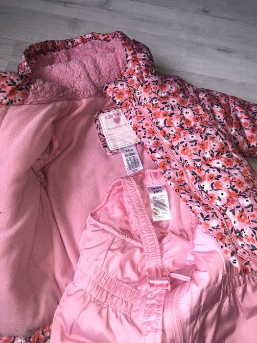 Комплект Carter’s 2в1 куртка напівкомбінезон для дівчинки