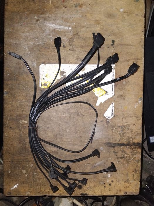 MEGA ZESTAW Okablowanie komputera PC SATA USB właczniki reset