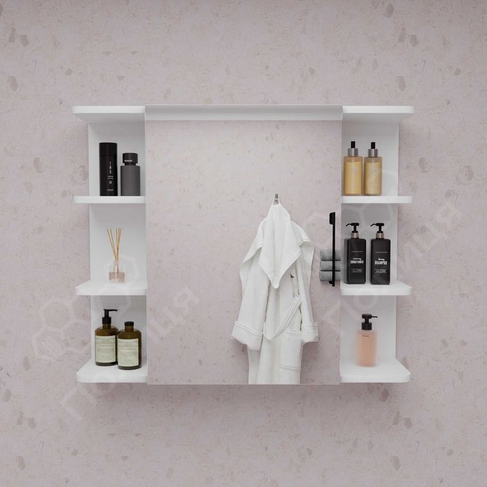 Шафка з дзеркалом шкафчик полиця навісна у ванну або кімнату