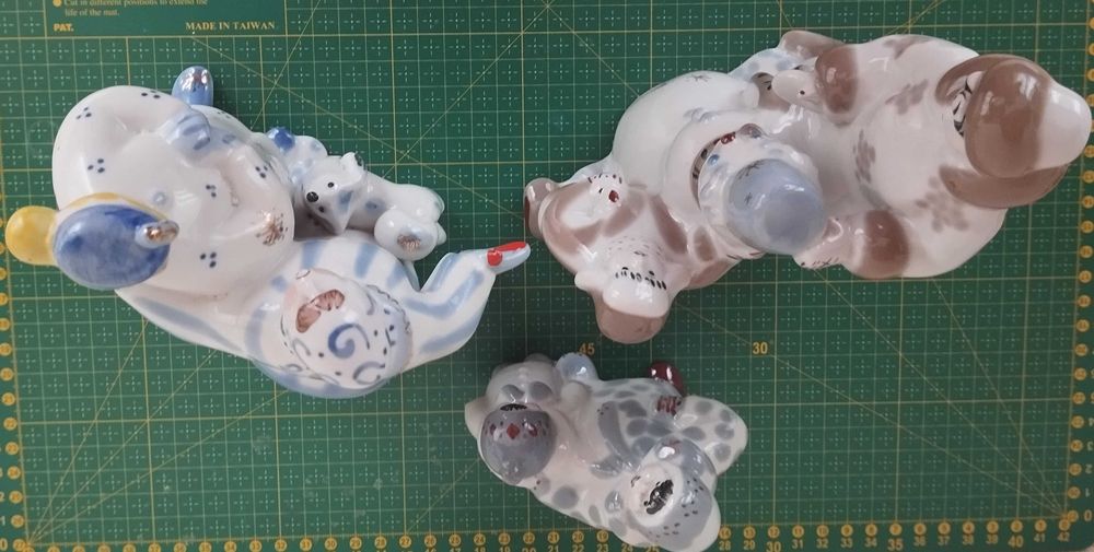 Фарфоровые статуэтки композиция Зимний дворик Полонский ЗХК СССР
