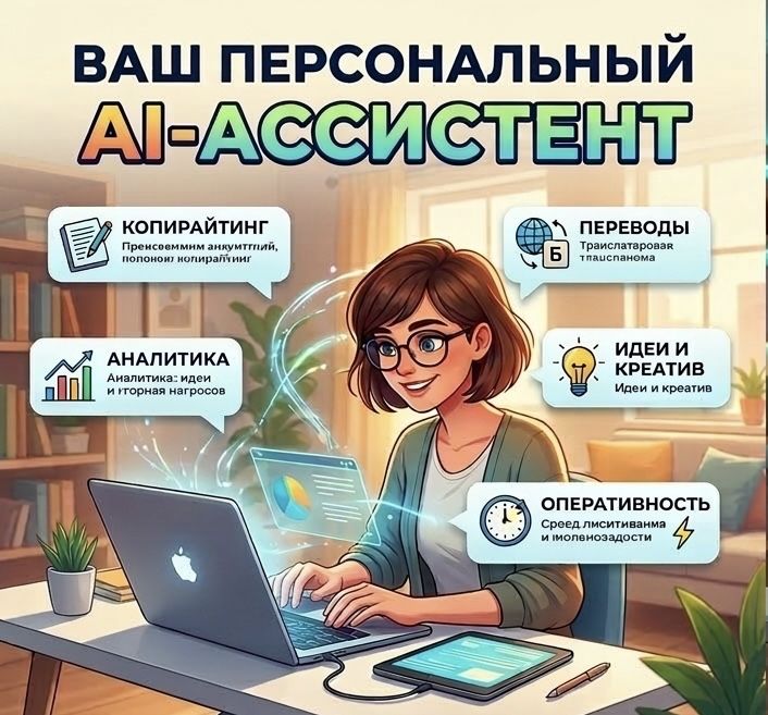 Ваш персональный AI-ассистент: тексты, переводы, аналитика за 15 минут