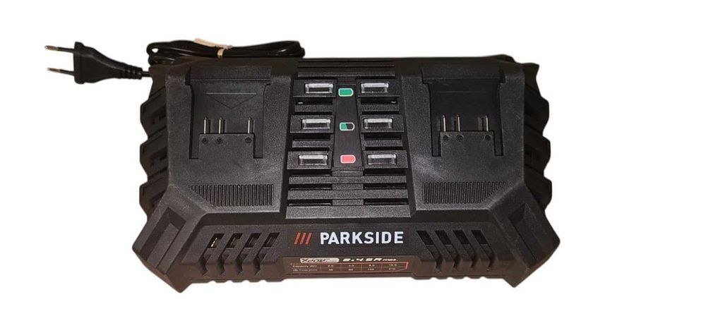 Podwójna ładowarka akumulatorowa Parkside 20V PDSLG 20 B1, 2x4,5A