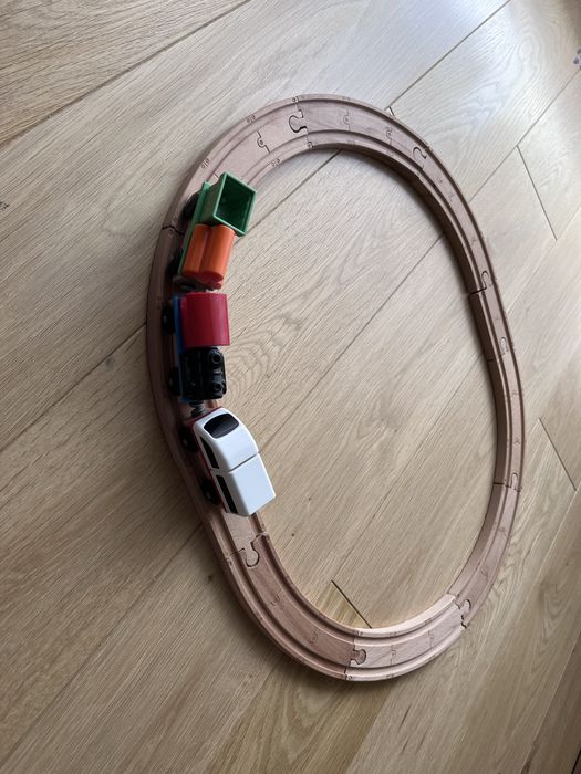 IKEA LILLABO Kolejka drewniana lokomotywa i wagony