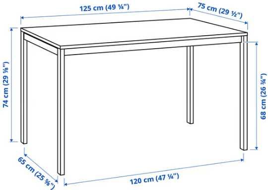 Mesa IKEA MELLTORP — Branca — 125 × 75 cm
