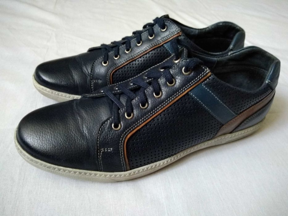 Granatowe buty skórzane Nikopol rozmiar 41 Wysyłka