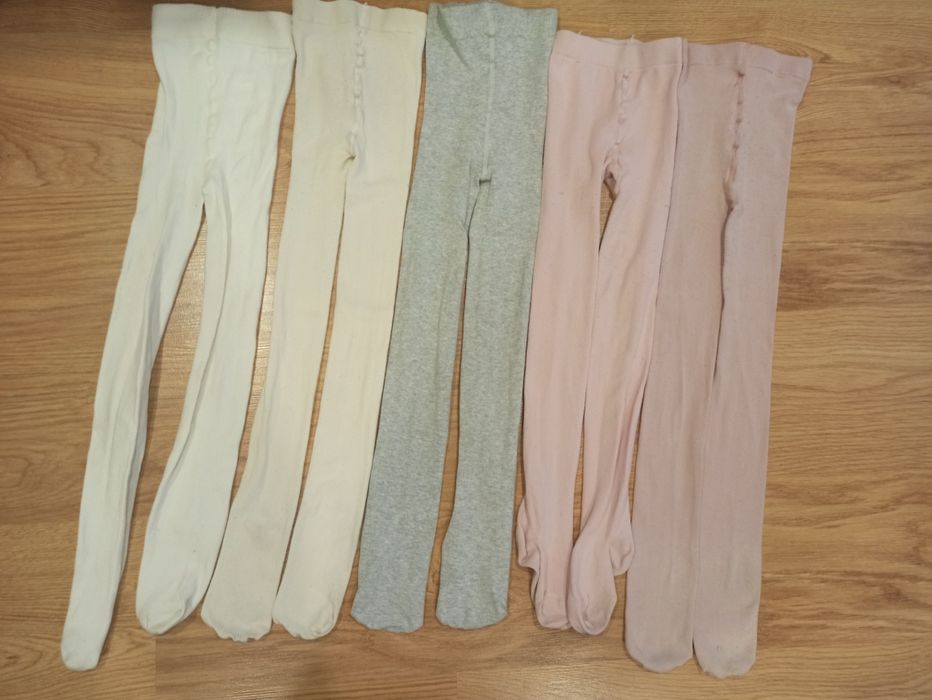Zestaw 5 szt. Rajtki rajstopy H&M 122/128