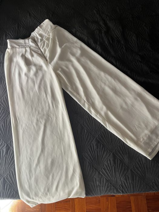 Calças classicas branco M/L
