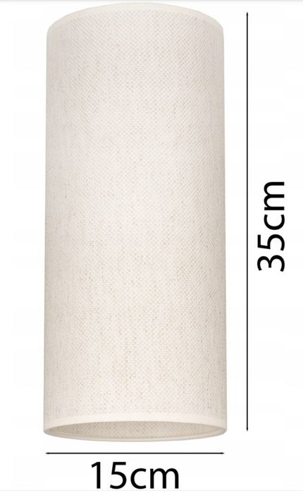 Abażur tuba boho juta 35 cm, nowy. klosz