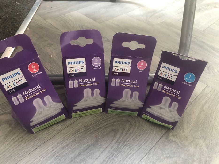 Нові змінні соски philips avent response 0+ 1+ 3+ 6+ для каш новые сменные соски