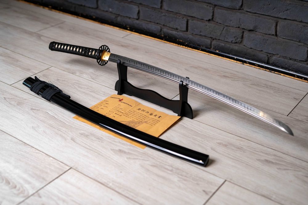 Miecz samurajski Japońska Katana Stal T10 Handmade + Stojak HAMON w-wa