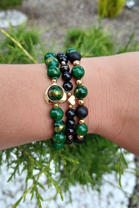 Bransoletki 3w1 z kamienia naturalnego Handmade