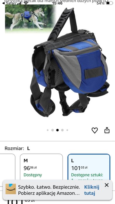 Nowe szelki m plecak dla psów odblaski
