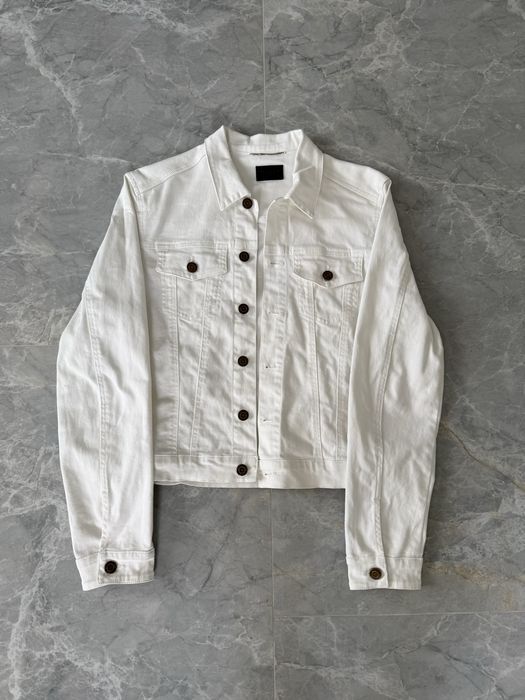 Saint Laurent Paris white jacket SLP джинсовка сан лоран