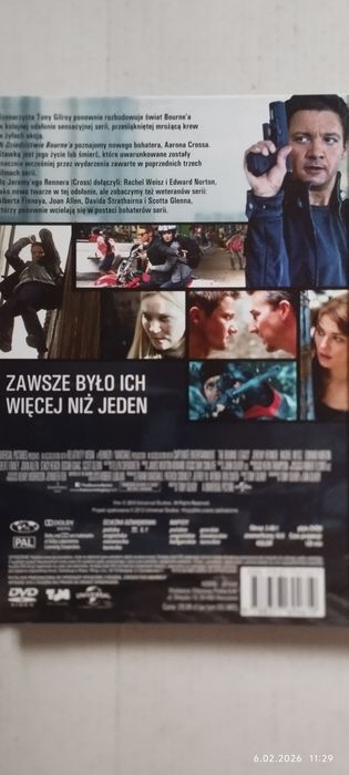 Dziedzictwo Bourne'a- film DVD.