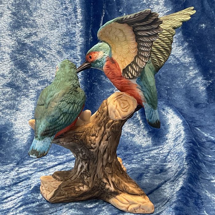 Aves Guarda rios pintura manual 14 cm