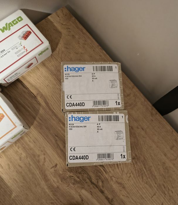 Sprzedam nowy zestaw materiałów elektrycznych WAGO / Hager / Würth