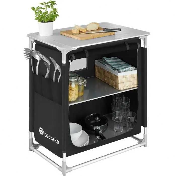 Cozinha de Campismo em Alumínio TecTake (76 x 53.5 x 107 cm) - Nova